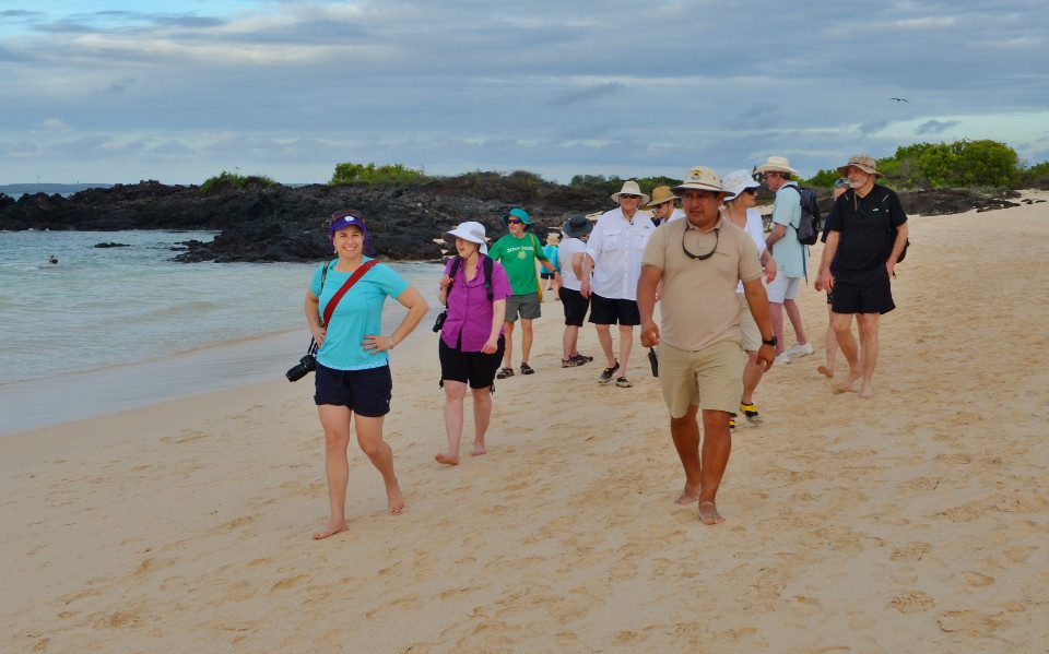 Guests Walking In The Shore.
