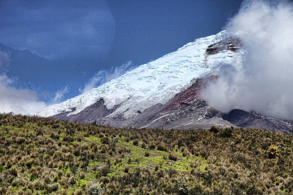 Cotopaxi Seen From The Valley Of The Cotopaxi National Park.