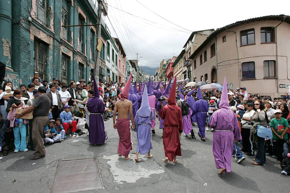 Cucuruchos Parade In Quito.