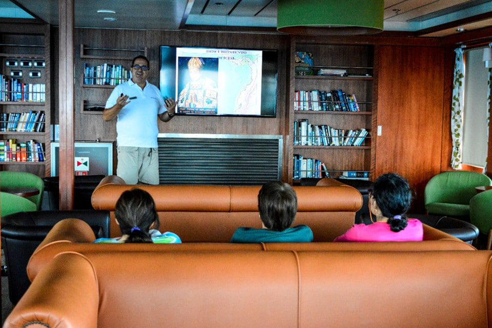 Conference About The Discovery Of The Galapagos Aboard Santa Cruz Ii.
