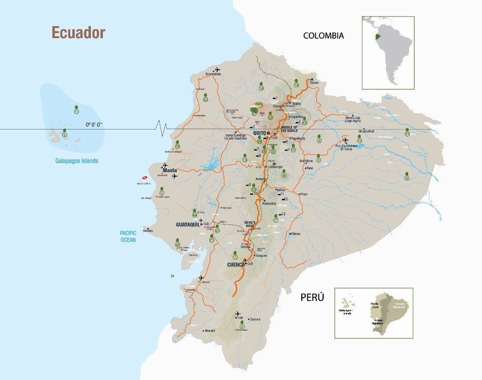 Map Of Ecuador.