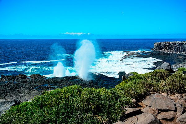 Española Island's Famous Blowhole In The Galapagos Archipelago
