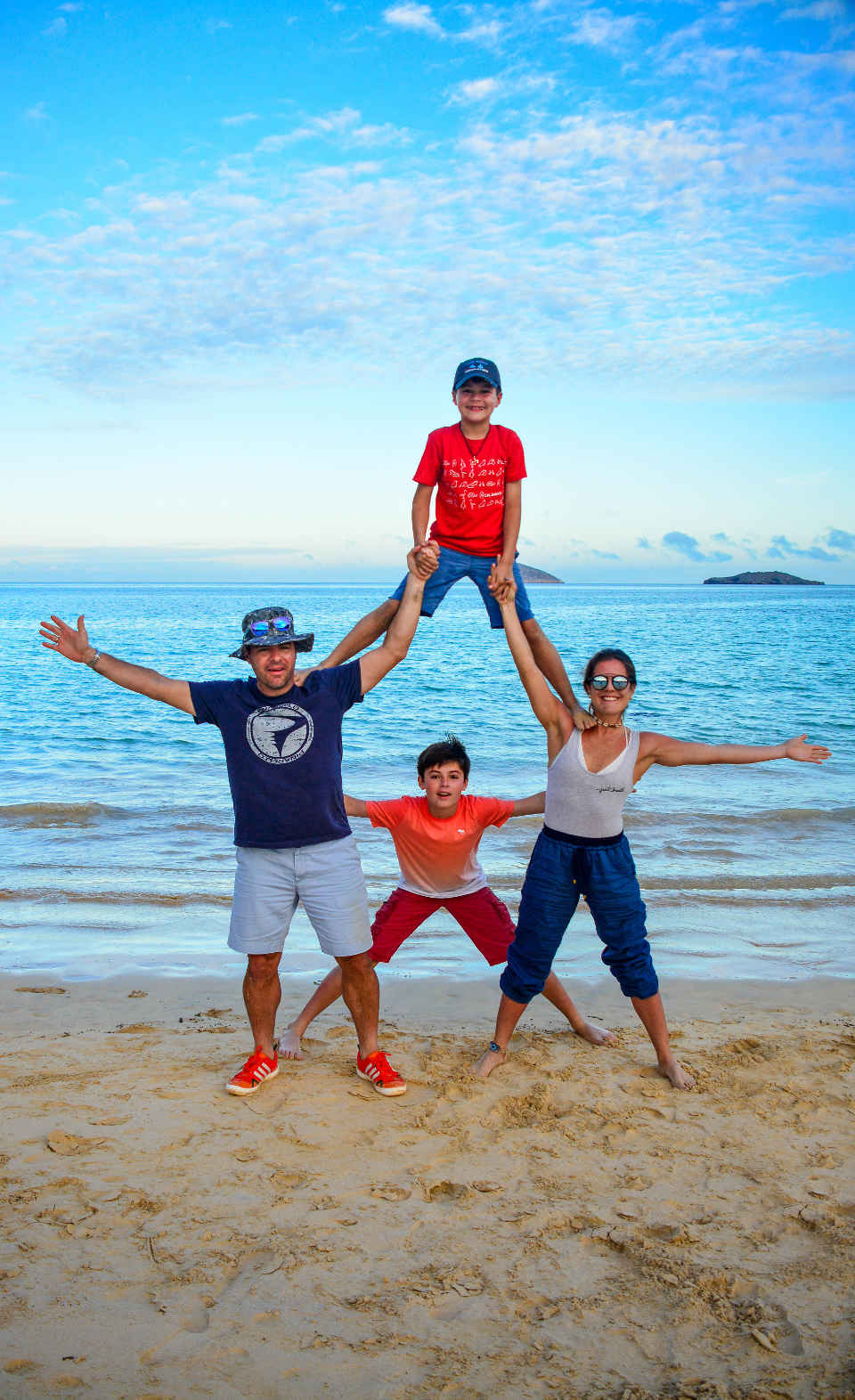 Family In The Galapagos Islands.