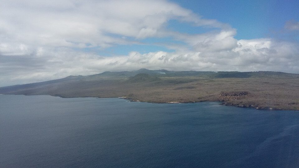 Paisaje de Galápagos desde arriba