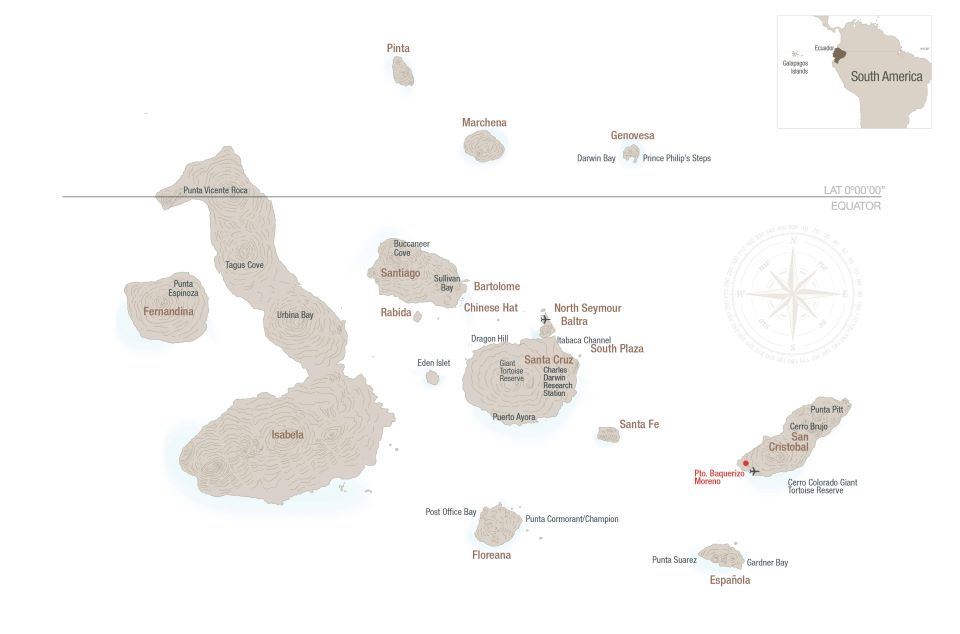 Map Of Galapagos.