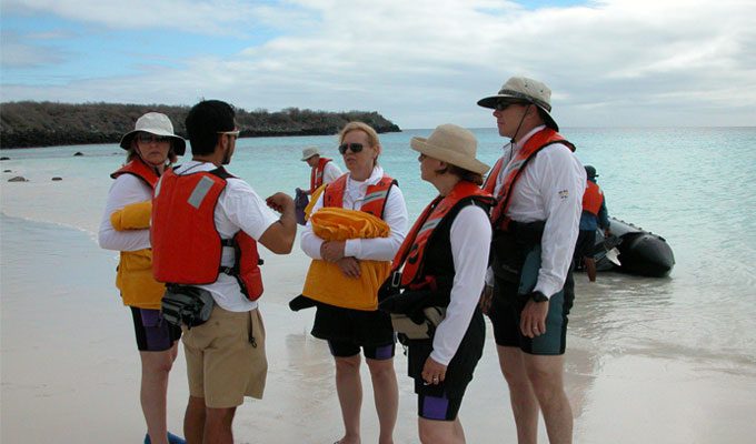 Naturalist Guide On A Tour At Gardner Bay. 