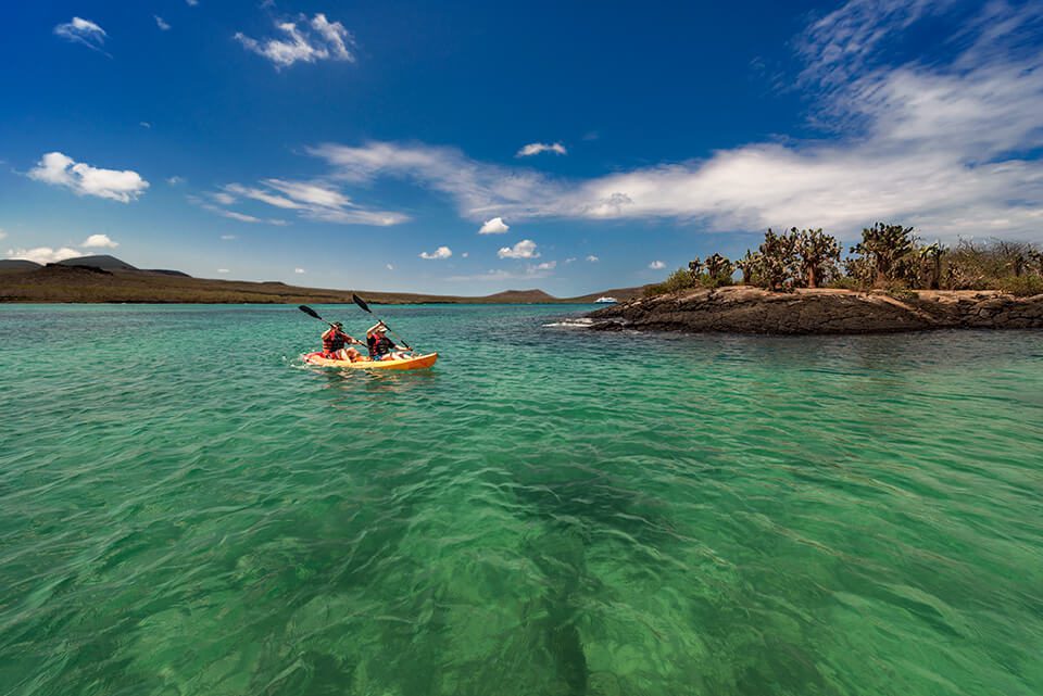 Kayaking Floreana Island.