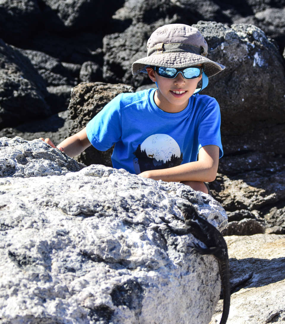 Kid On A Galapagos Adventure.