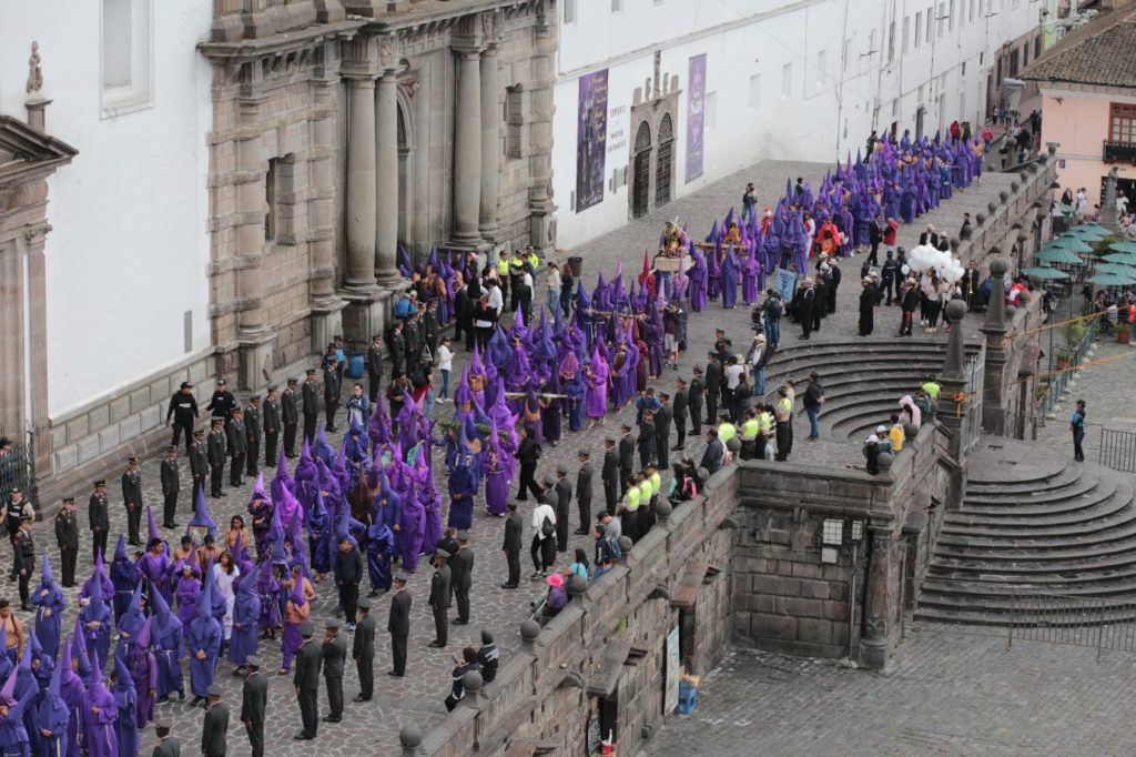Religious Procession During Good Friday At Quito 