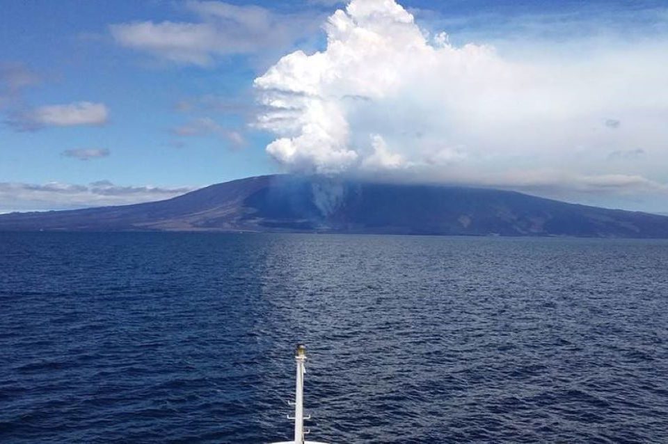 Erupción volcánica Fernandina Galápagos 1