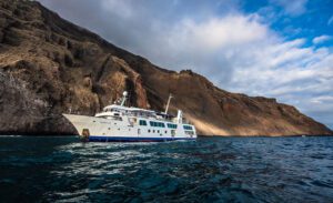 Yacht Isabela II Anchored Galapagos