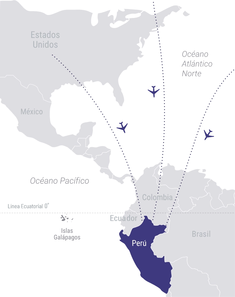 Mapa De Vuelos A Perú