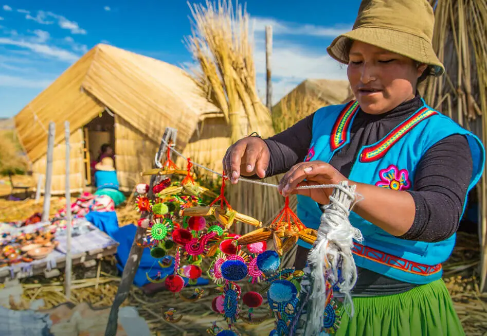 Uros Islands Titicaca Peru