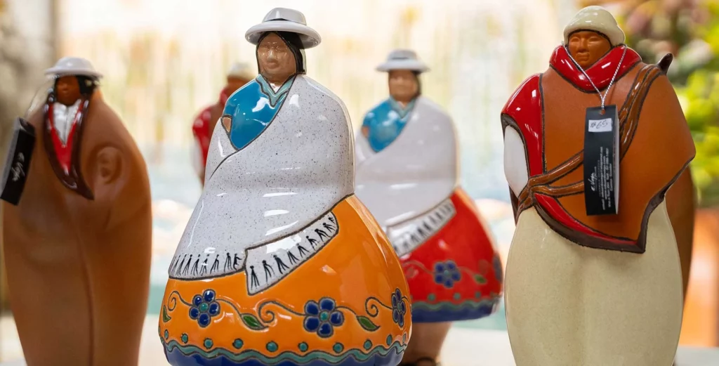 Ceramic artwork at Eduardo Vega's workshop and gallery in Cuenca