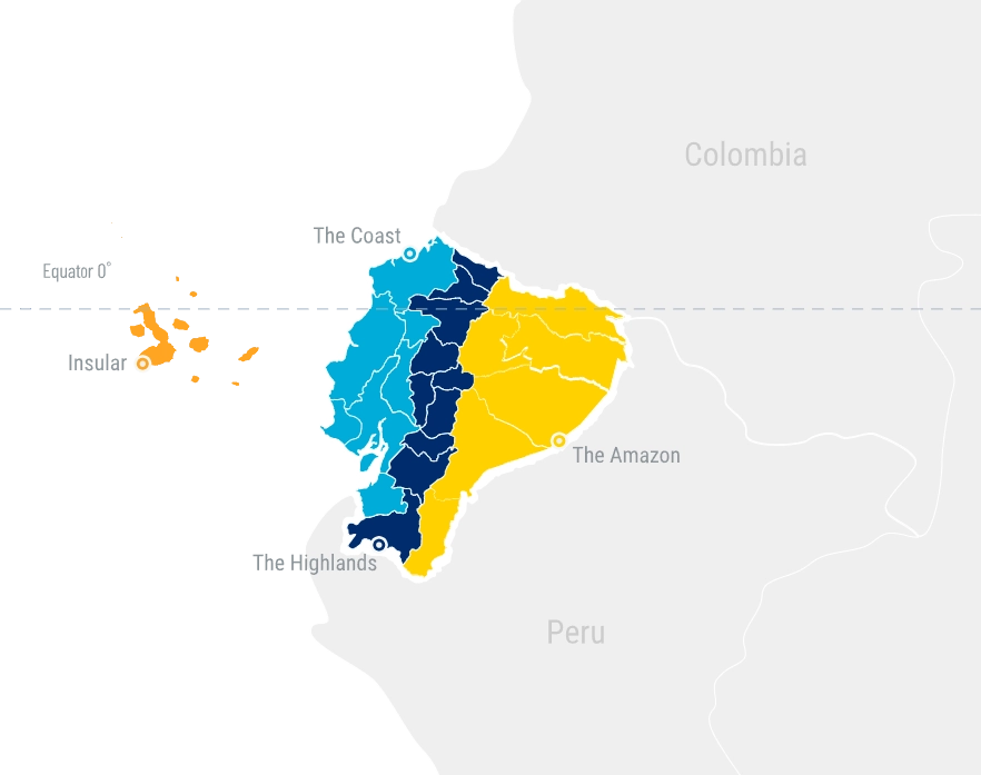 Map Ecuador Regions En 01