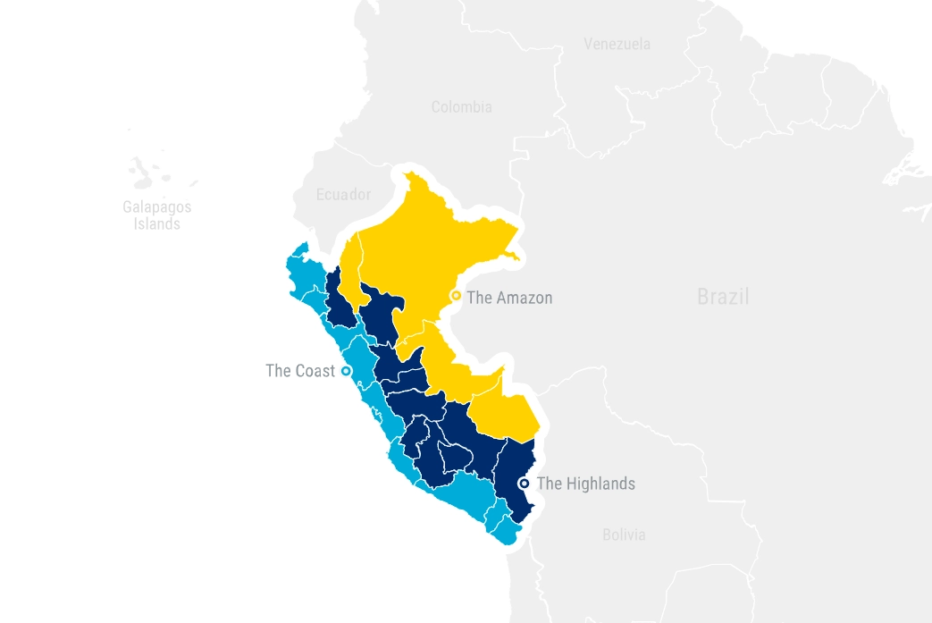 Map Peru Regions En