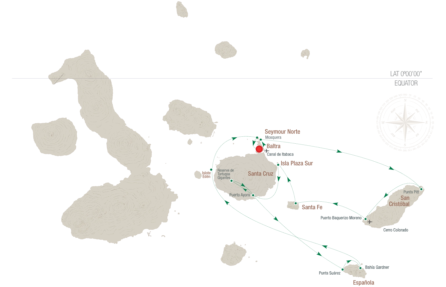 Itinerario Crucero Santa Cruz Oriente