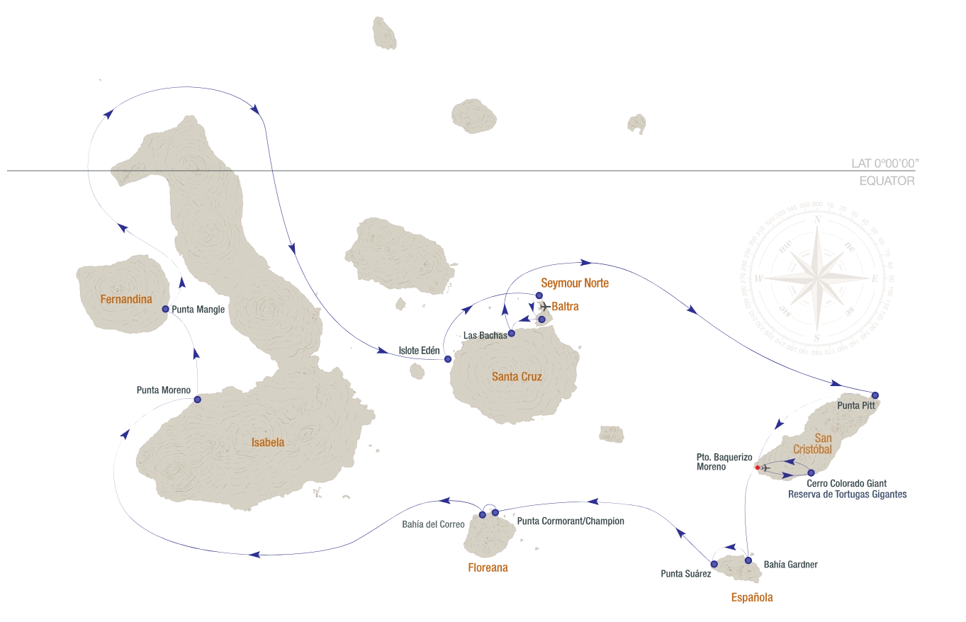 Itinerario Sureste del Yate Isabela Mapa (2)