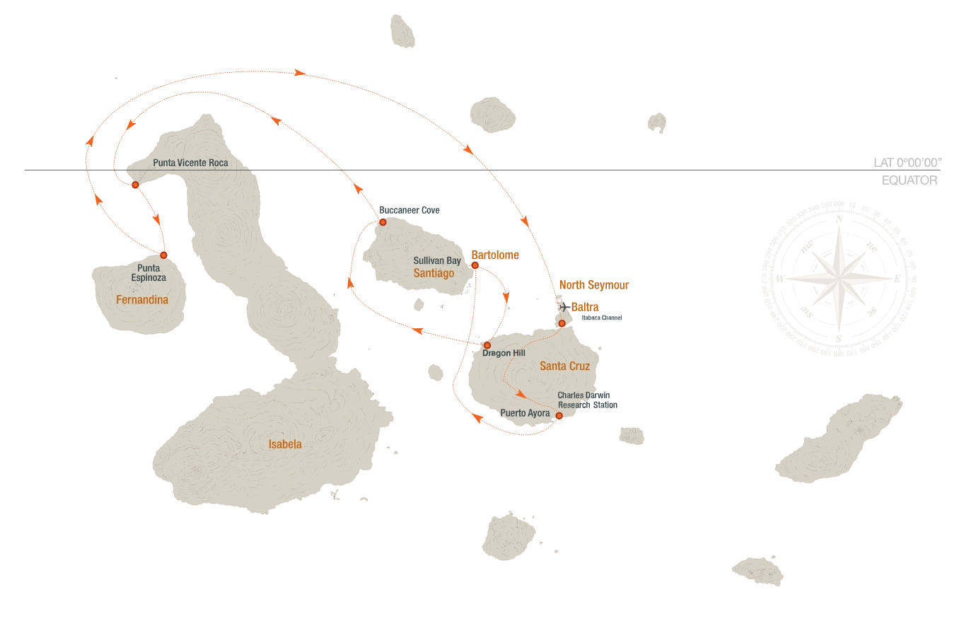 Yacht Isabela Ii Western Itinerary Map