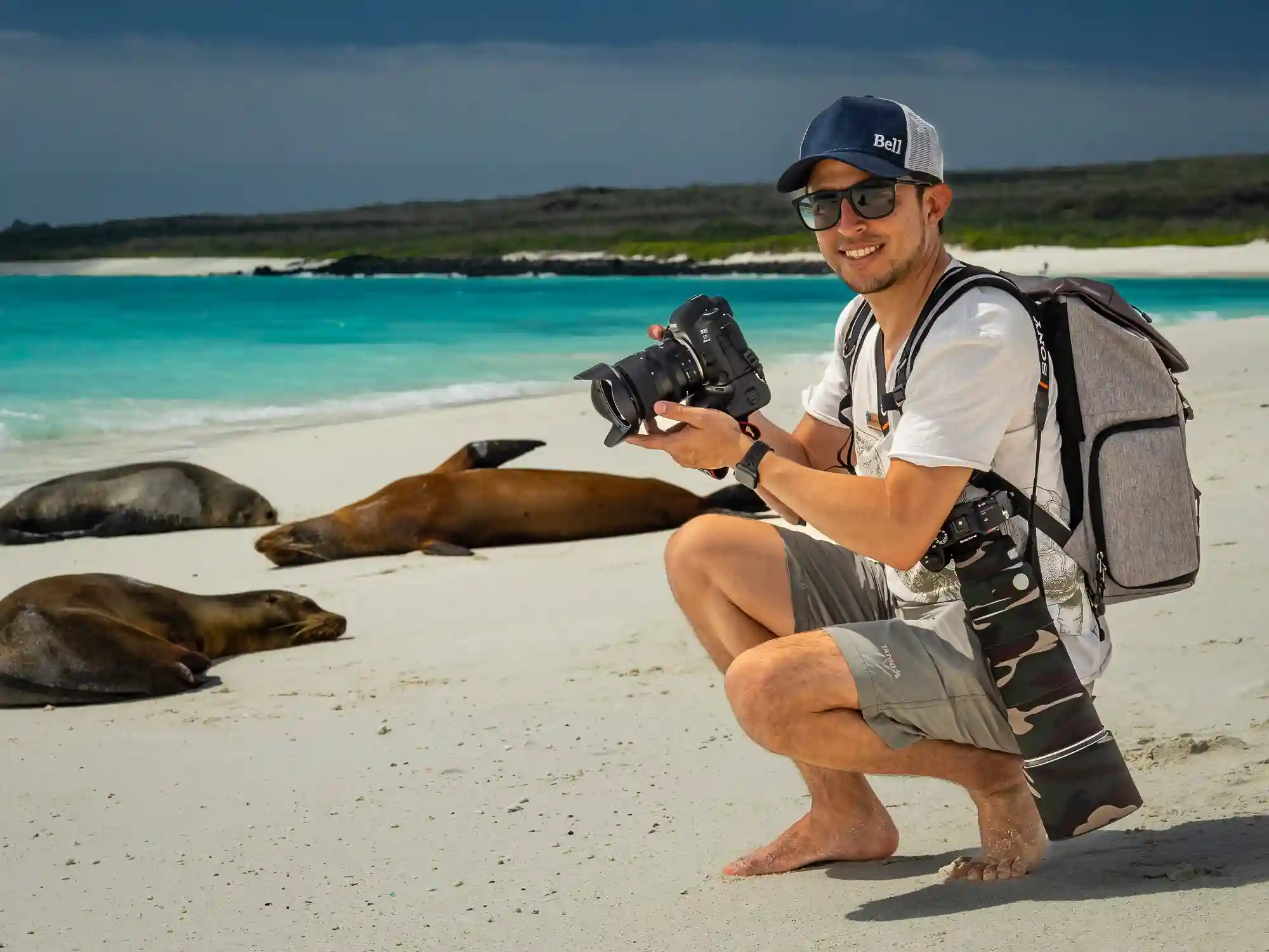 Photographer With Sea Lions