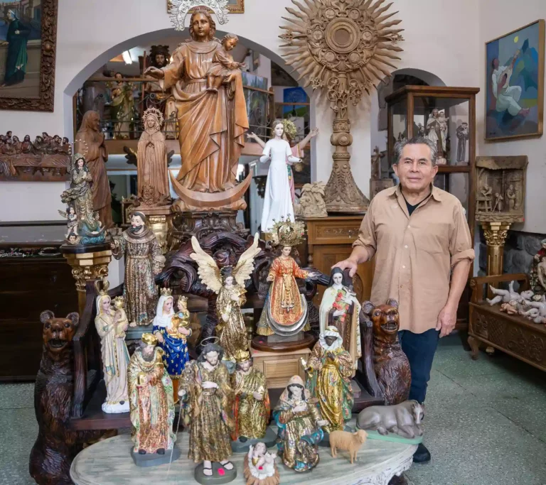 Man With Religious Figures