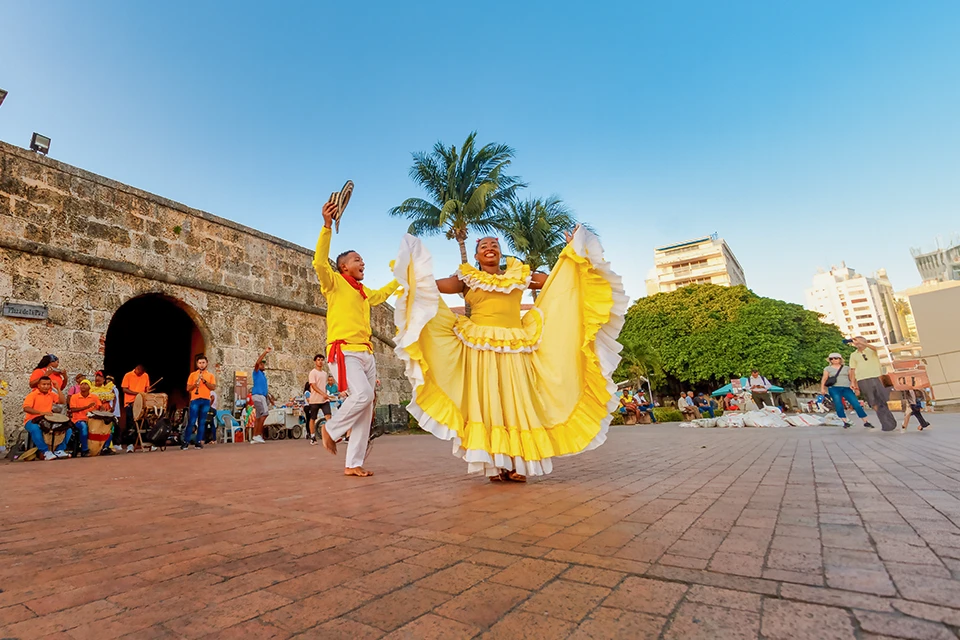 Sunny Day During A Festival In Cartagena Sunny Day During A Festival In Cartagena