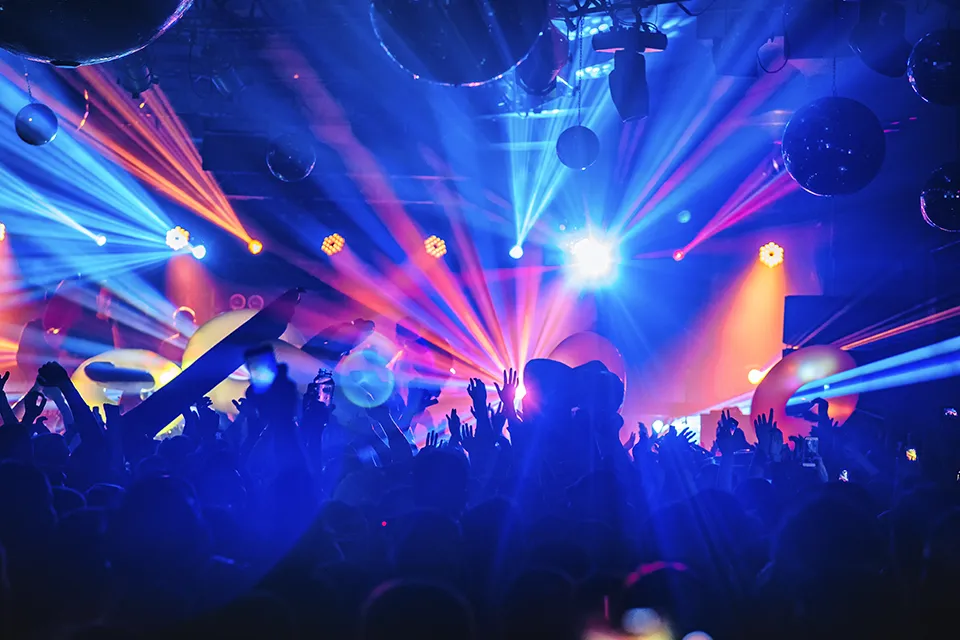 Colorful Lights Illuminating The Dance Floor Colorful Lights Illuminating The Dance Floor