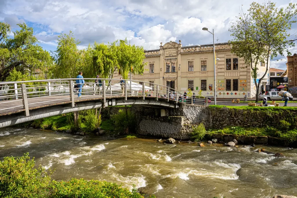 El Barranco riverfront along the Tomebamba River in Cuenca