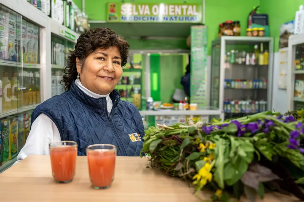 Local resident in Quito's Old Town neighborhood