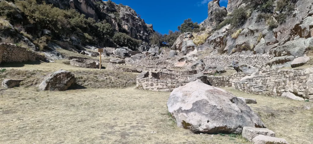 Taqrachullo archaeological complex overlooking Andean canyons in Espinar, Peru Taqrachullo archaeological complex overlooking Andean canyons in Espinar, Peru