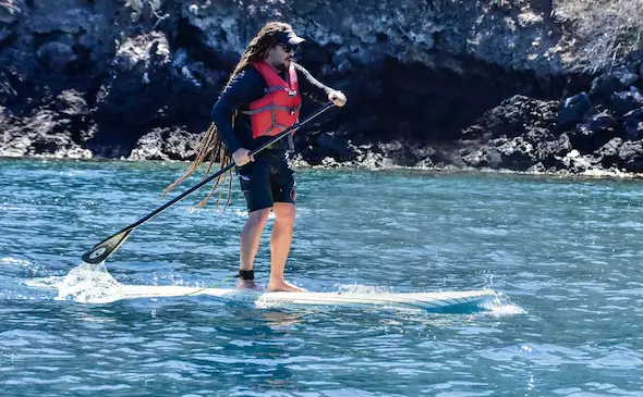 Paddleboarding at Finch Bay Hotel